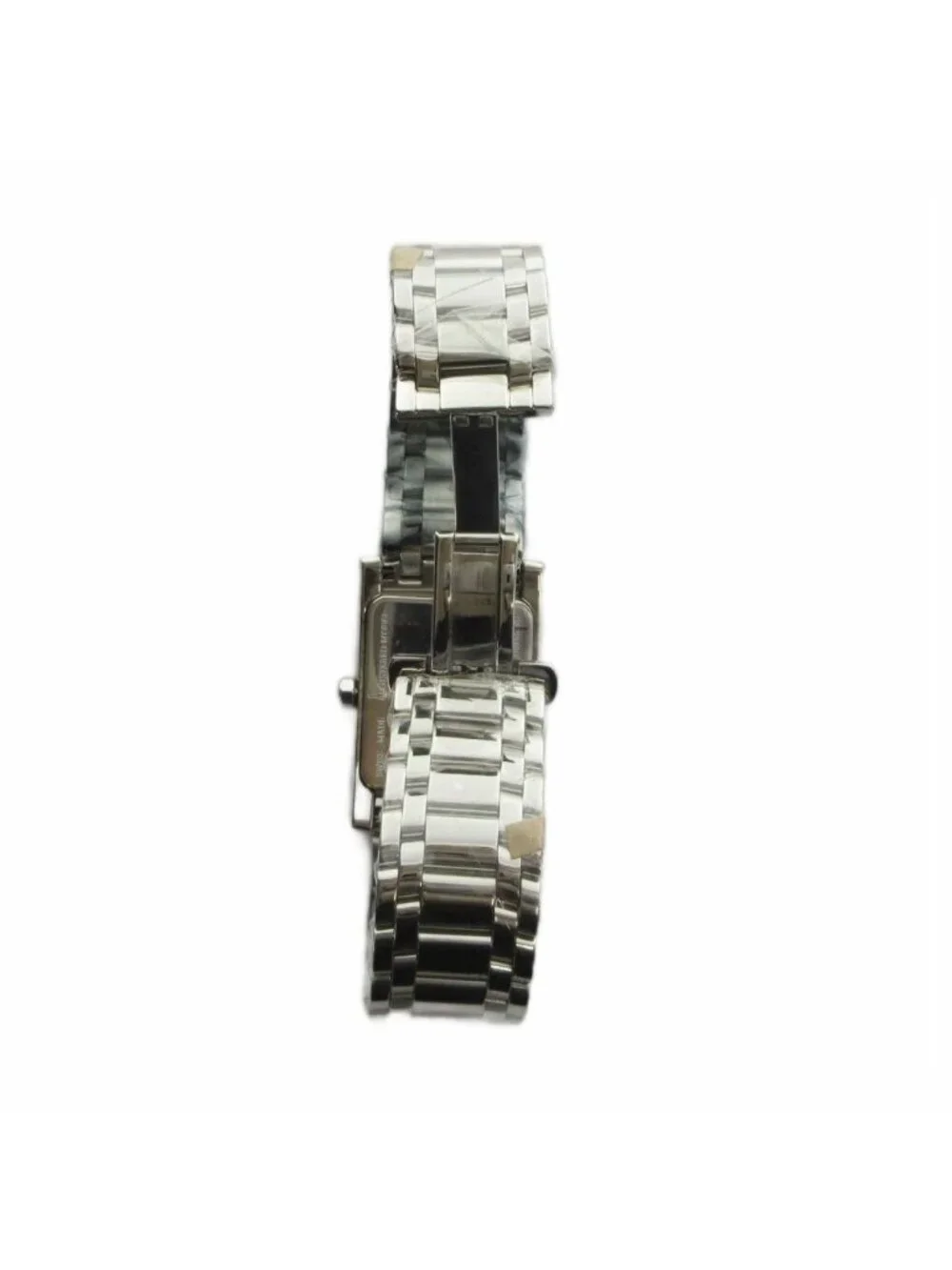 Fendi Orologi Watch Quartz Smoseco Square Black Dial Logo Silver